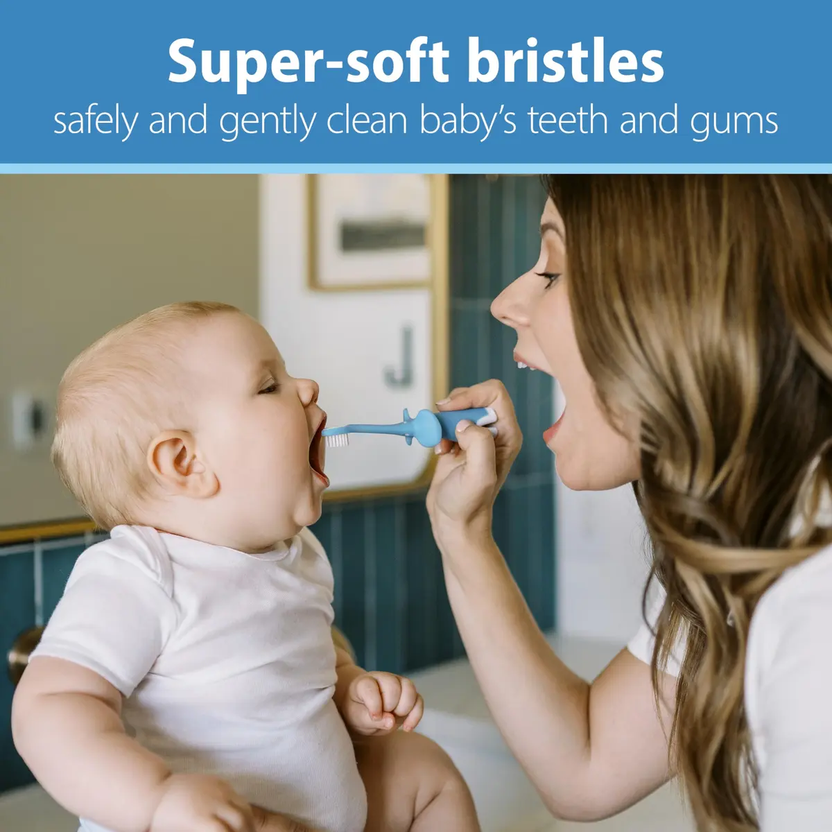 Dr. Brown's Infant-to-Toddler Toothbrush and Toothpaste Set, Blue Elephant, 40g (1.4oz) | BPA-Free, Fluoride-Free Oral Care for Ages 0-3 - view 3