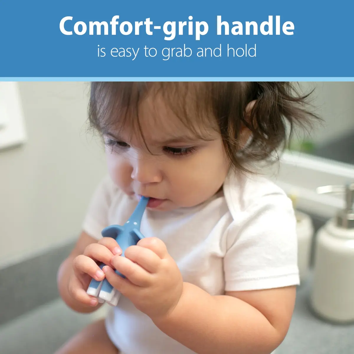 Dr. Brown's Infant-to-Toddler Toothbrush and Toothpaste Set, Blue Elephant, 40g (1.4oz) | BPA-Free, Fluoride-Free Oral Care for Ages 0-3 - view 4