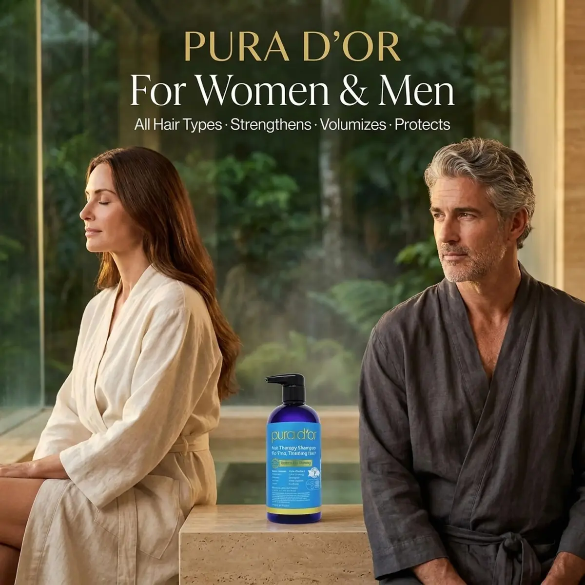 PURA D'OR Hair Thinning Therapy Biotin Shampoo Original Scent 473ml (16 Fl Oz) | Clinically Tested for Thicker Hair - view 7