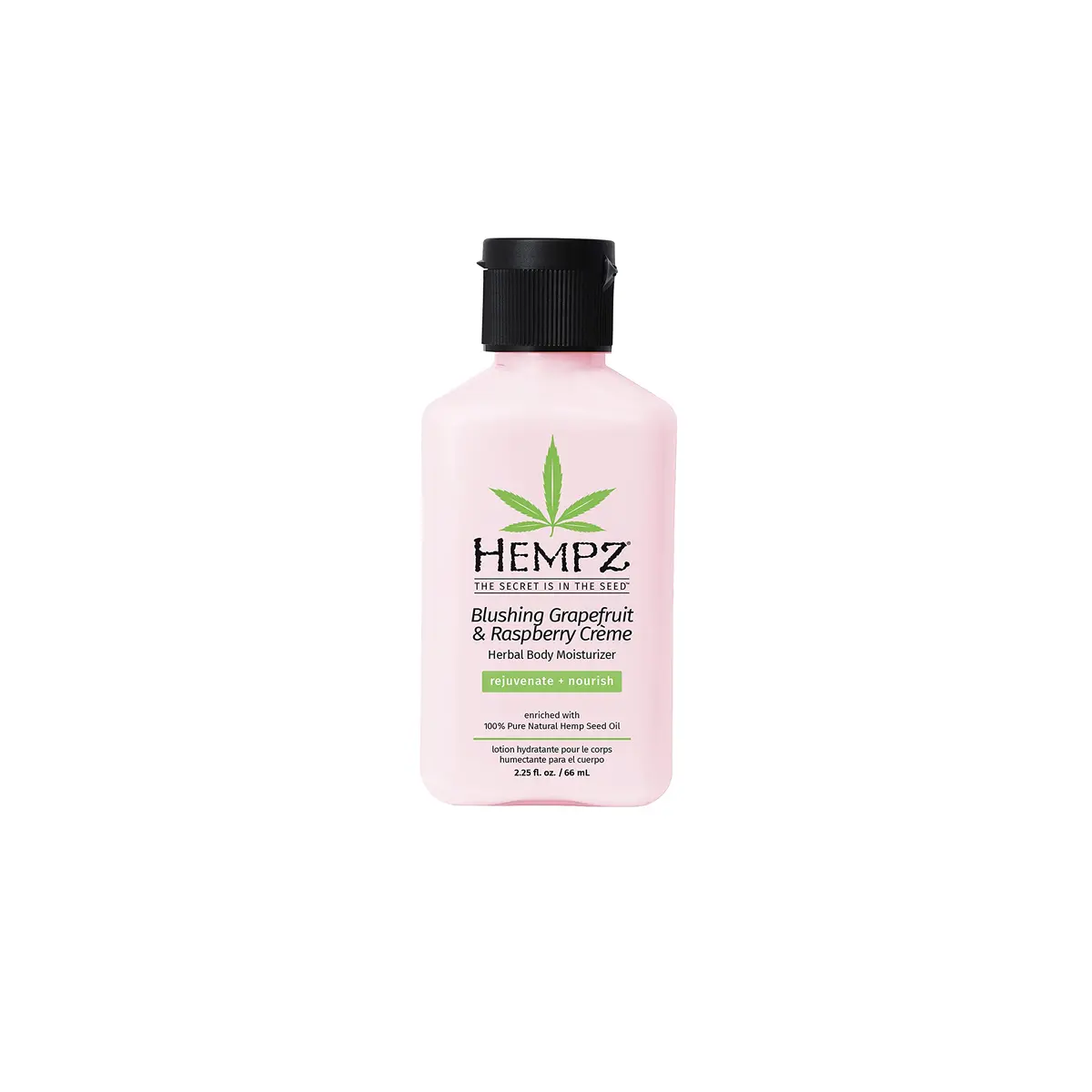 Hempz Creme Herbal Body Moisturizer Lotion, Blushing Grapefruit & Raspberry | Hydrates & Nourishes with Hemp Seed Oil (70-120 chars) - main product image