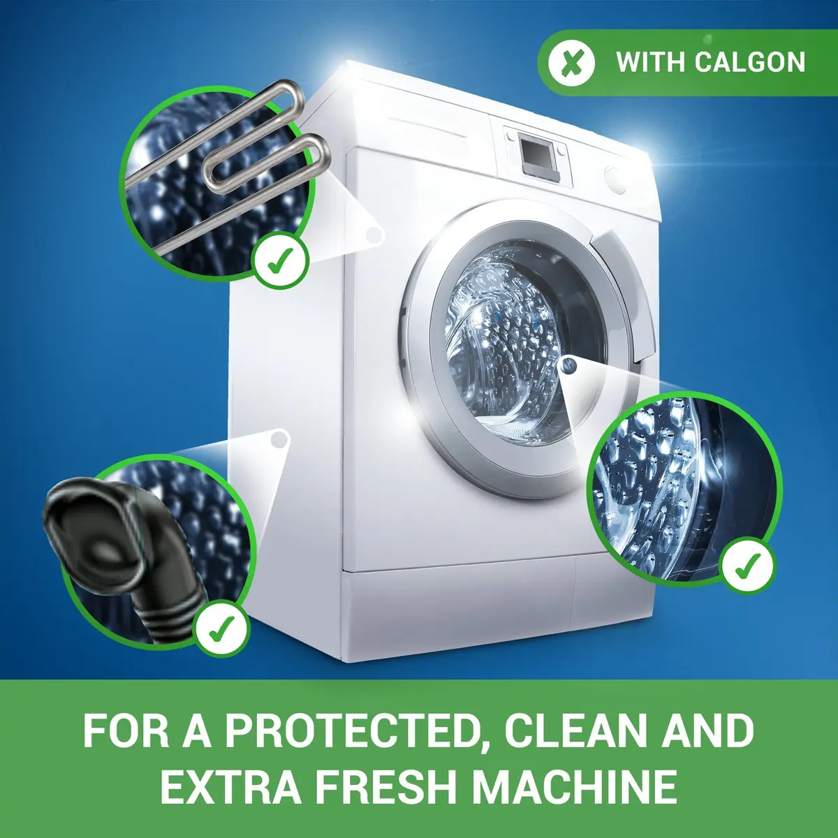 Calgon Tablets 3-In-1 Water Softener, 45 Tablets | Protects Washing Machine & Clothes - view 5