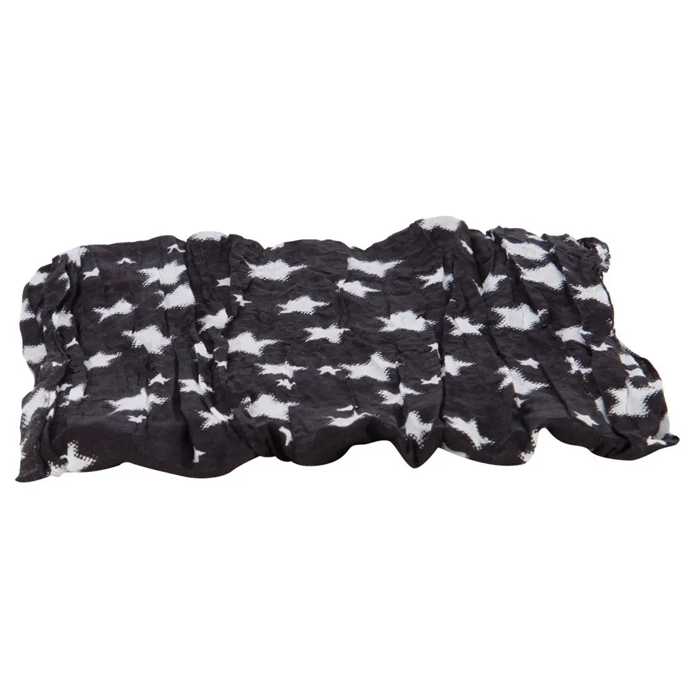 Hatiya Cotton Scarf with Stars - Black | Stylish, Soft, Summer Accessory - view 4