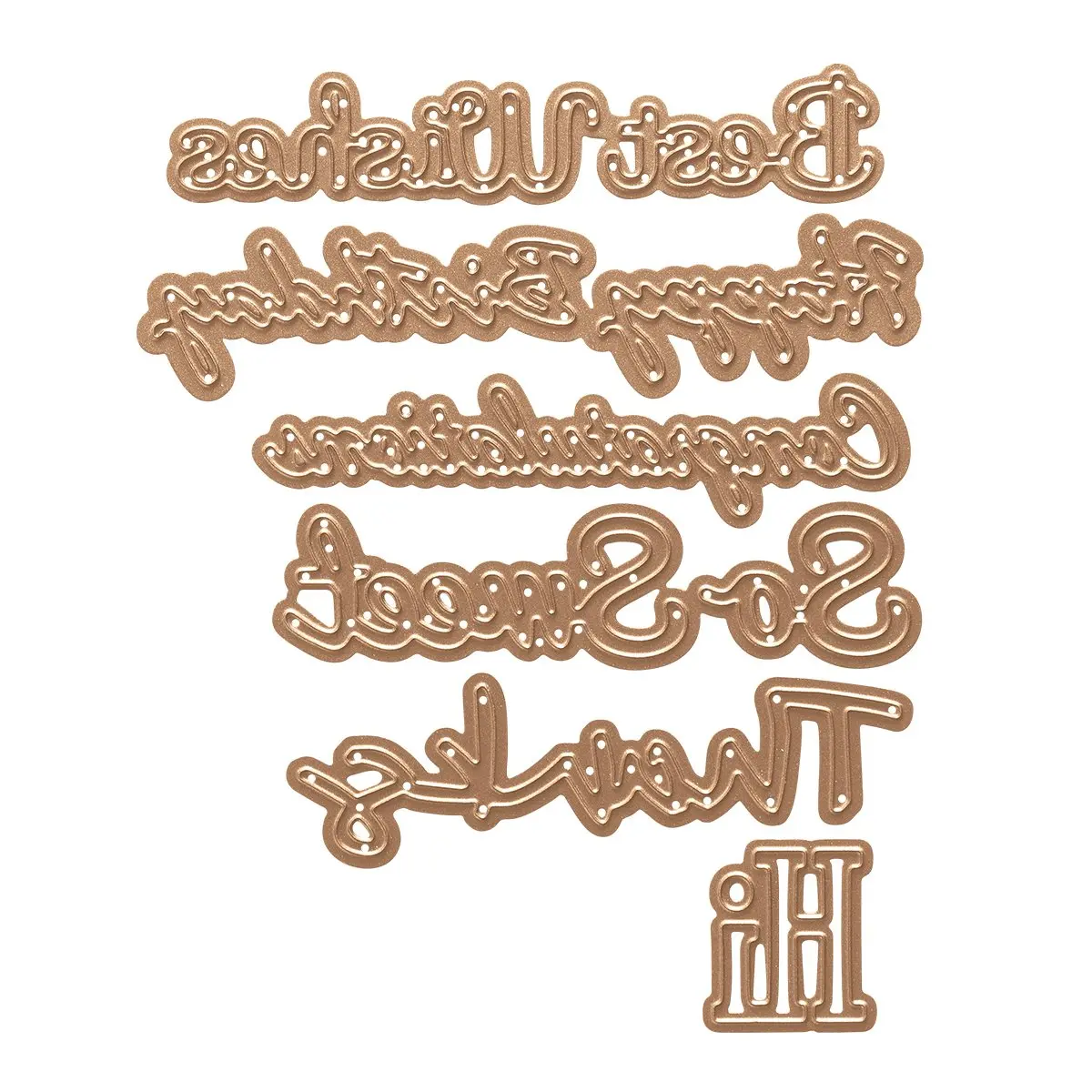 Spellbinders S4-563 Shapeabilities Phrase Set Large Etched Wafer Thin Dies | Cut, Emboss & Stencil 9-Piece Set - view 3