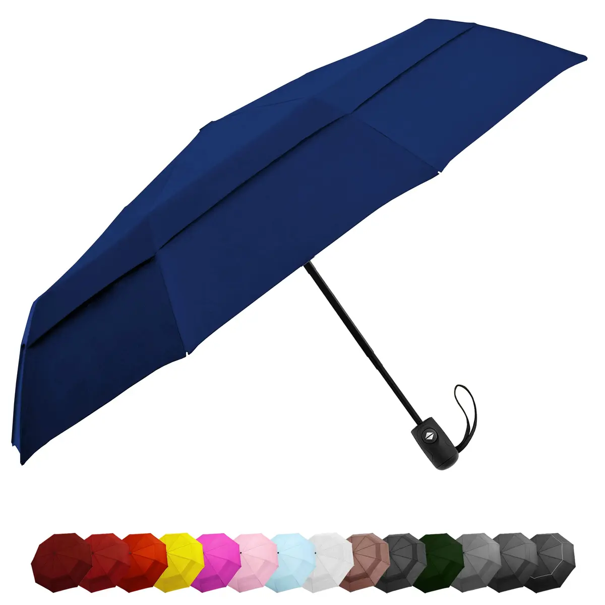 EEZ-Y Windproof Travel Umbrella Auto Open Close 42" | Compact & Wind Resistant - main product image