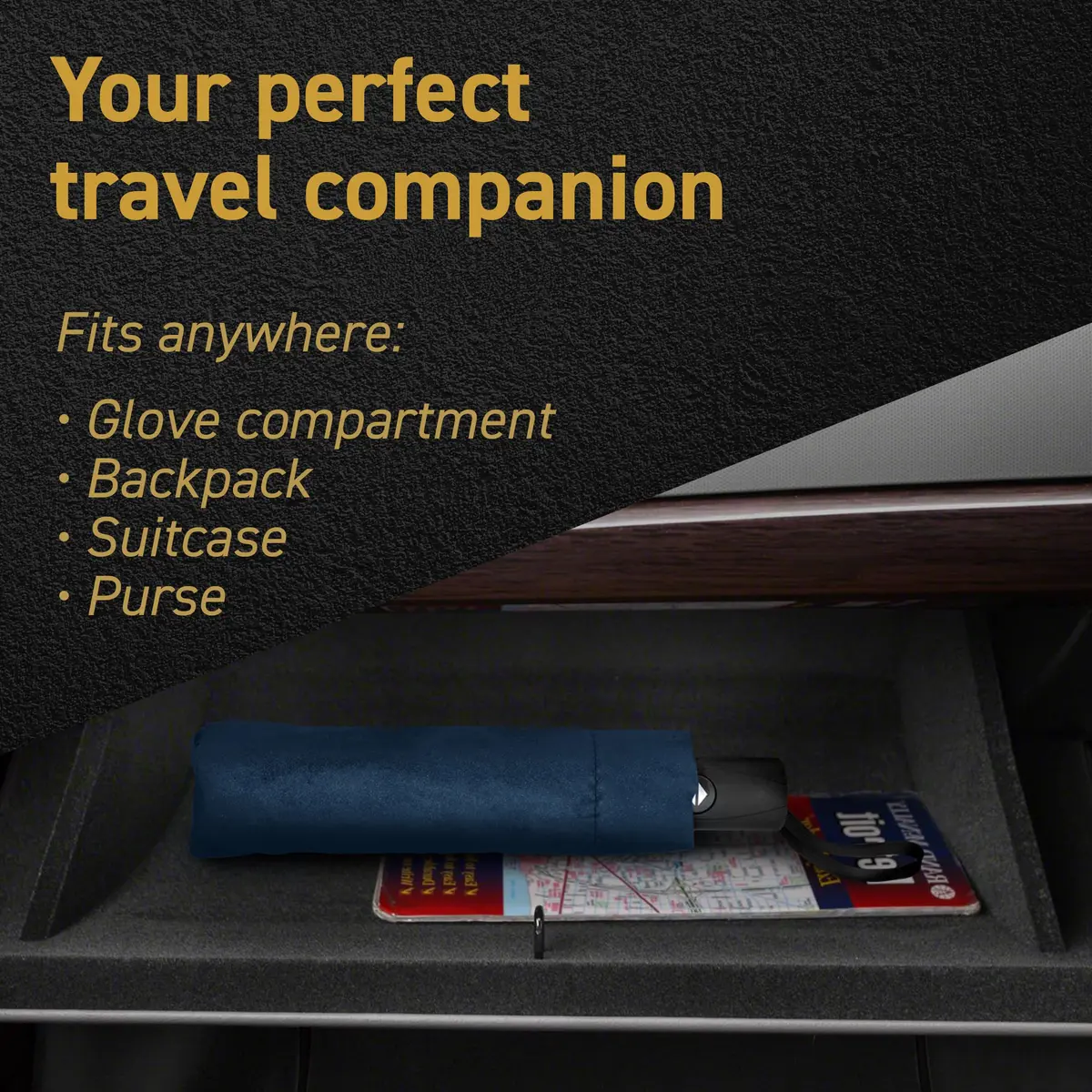 EEZ-Y Windproof Travel Umbrella Auto Open Close 42" | Compact & Wind Resistant - view 6