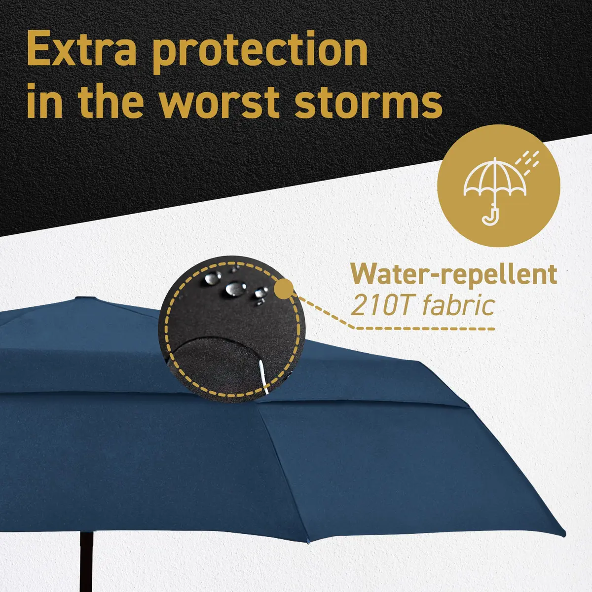 EEZ-Y Windproof Travel Umbrella Auto Open Close 42" | Compact & Wind Resistant - view 8