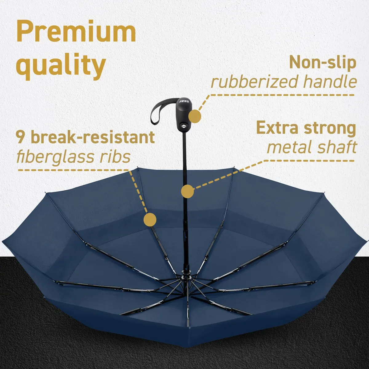 EEZ-Y Windproof Travel Umbrella Auto Open Close 42" | Compact & Wind Resistant - view 4