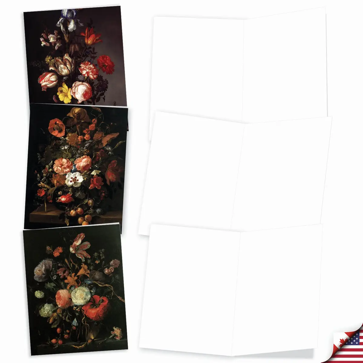 The Best Card Company 10 Mini Blank Floral Notecards | Assorted All Occasions, 4" x 5" - view 2