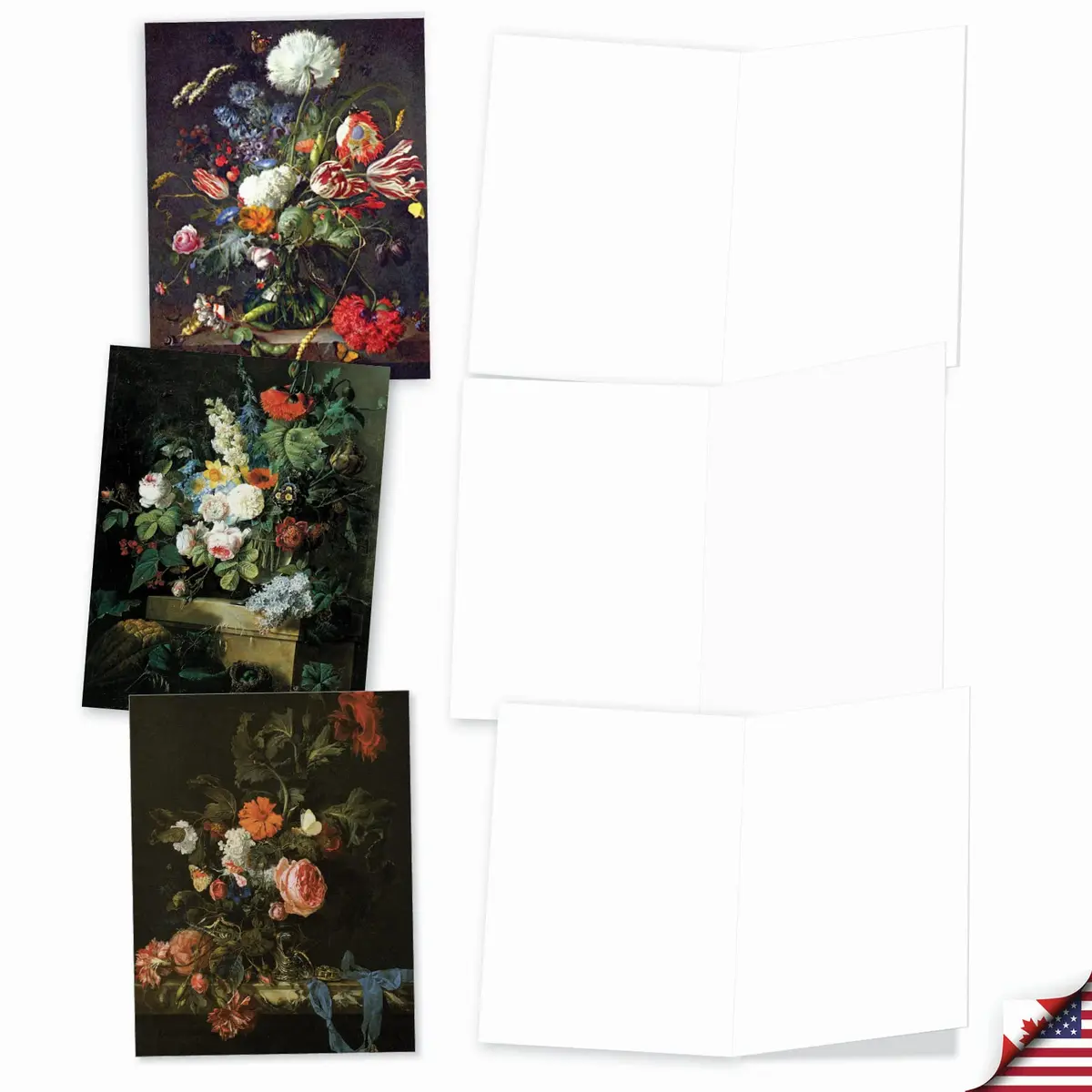 The Best Card Company 10 Mini Blank Floral Notecards | Assorted All Occasions, 4" x 5" - view 4