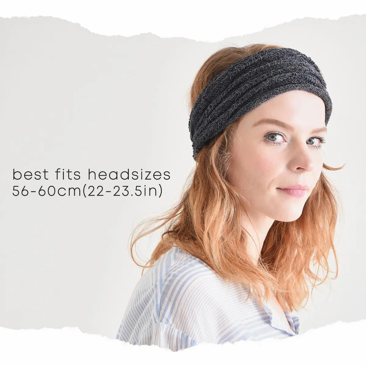 CHARM Headband Lightweight Cotton | Unisex Mesh Hair Accessory for Summer (24x15cm, Fits 56-60cm) - view 7
