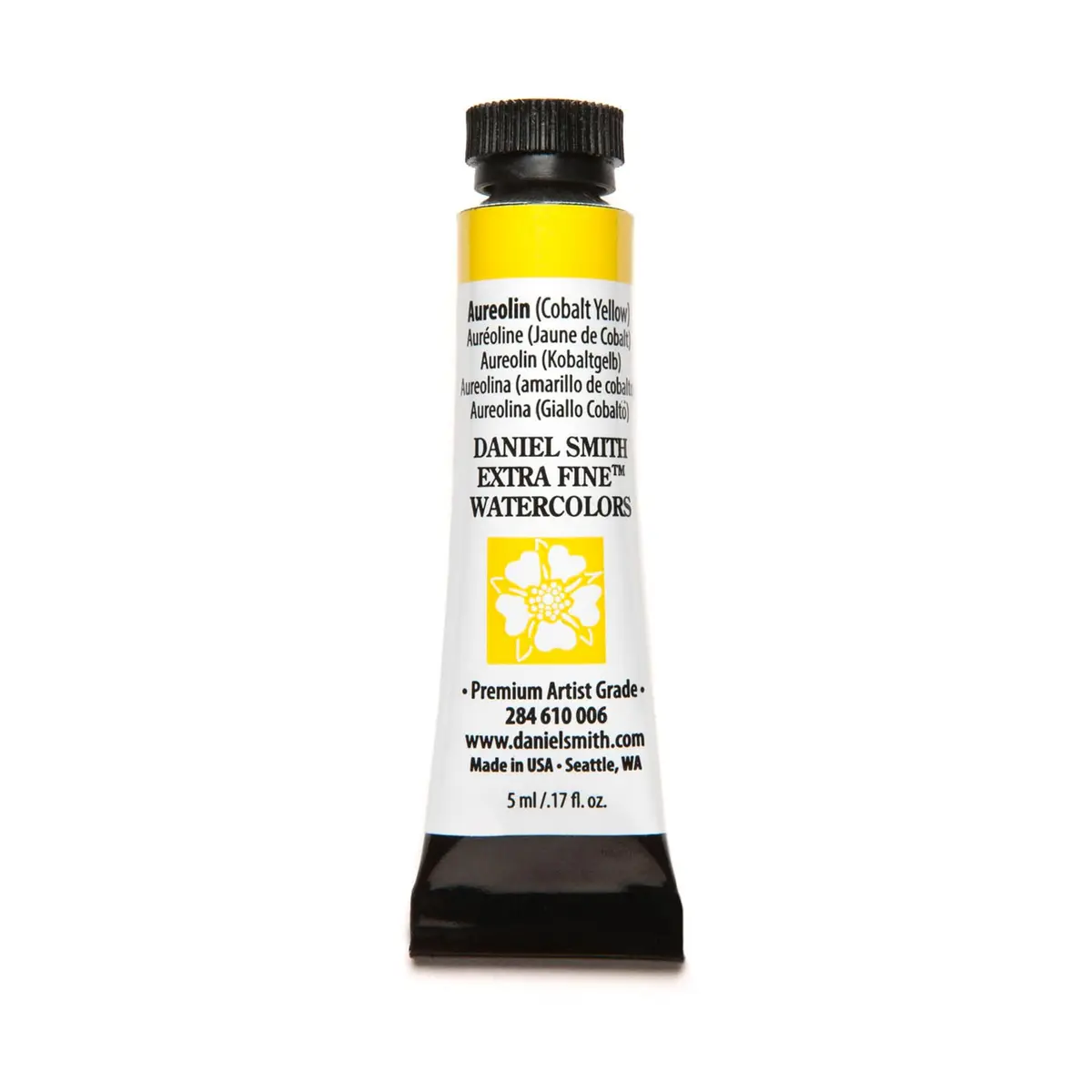Daniel Smith Extra Fine Watercolor Paint 5ml Tube Aureolin (Cobalt Yellow) | Lightfast, Transparent, Unique Colors - main product image