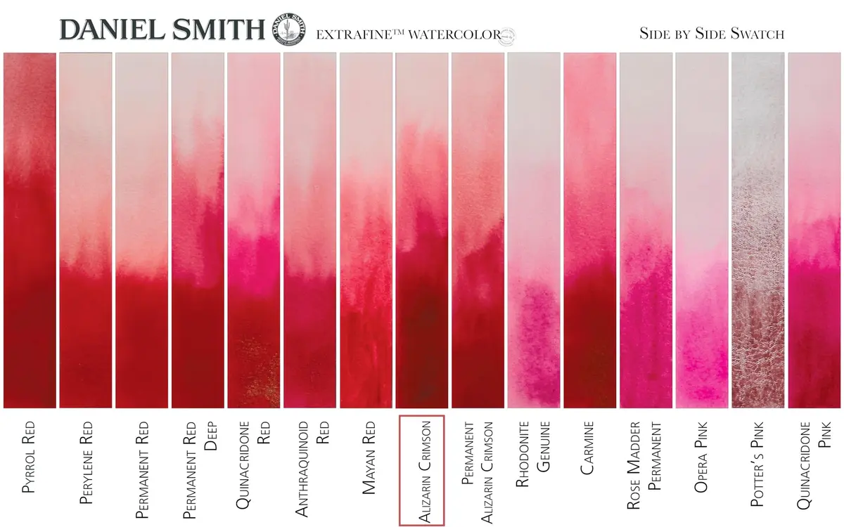 Daniel Smith Extra Fine Watercolor Paint 5ml Tube Alizarin Crimson | Lightfast, Unique Colors, USA Made - view 3