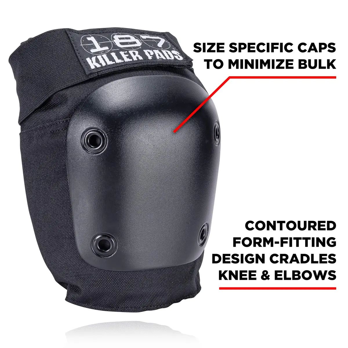 187 Killer Pads Impact Protection Gear Knee & Elbow Pads Small/Medium | Trusted by Top Skaters - view 2