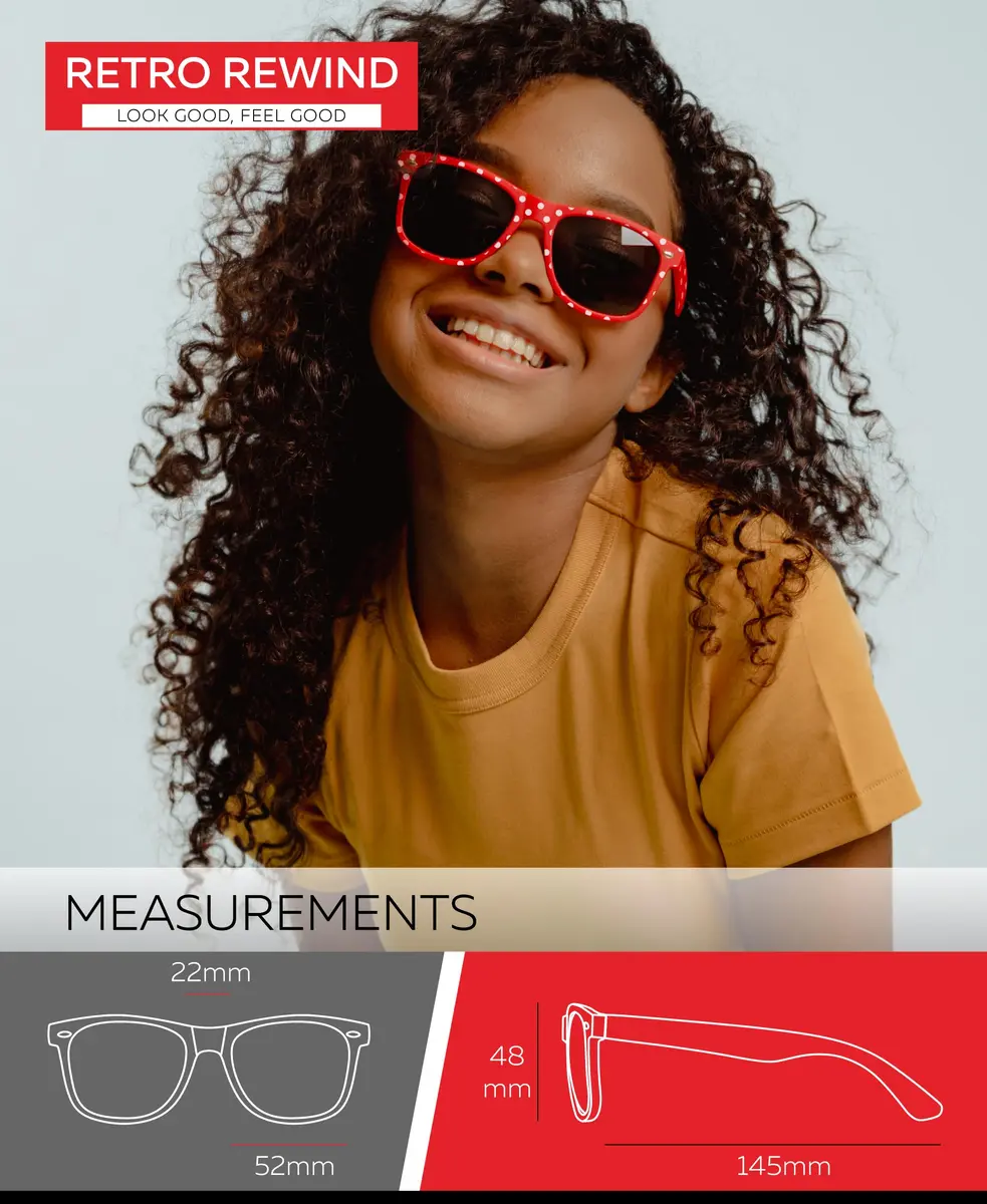 Retro Rewind Trendy Polka Dot Sunglasses for Women UV400 Protection | Vintage Style, Gradient Smoke Lenses - view 5