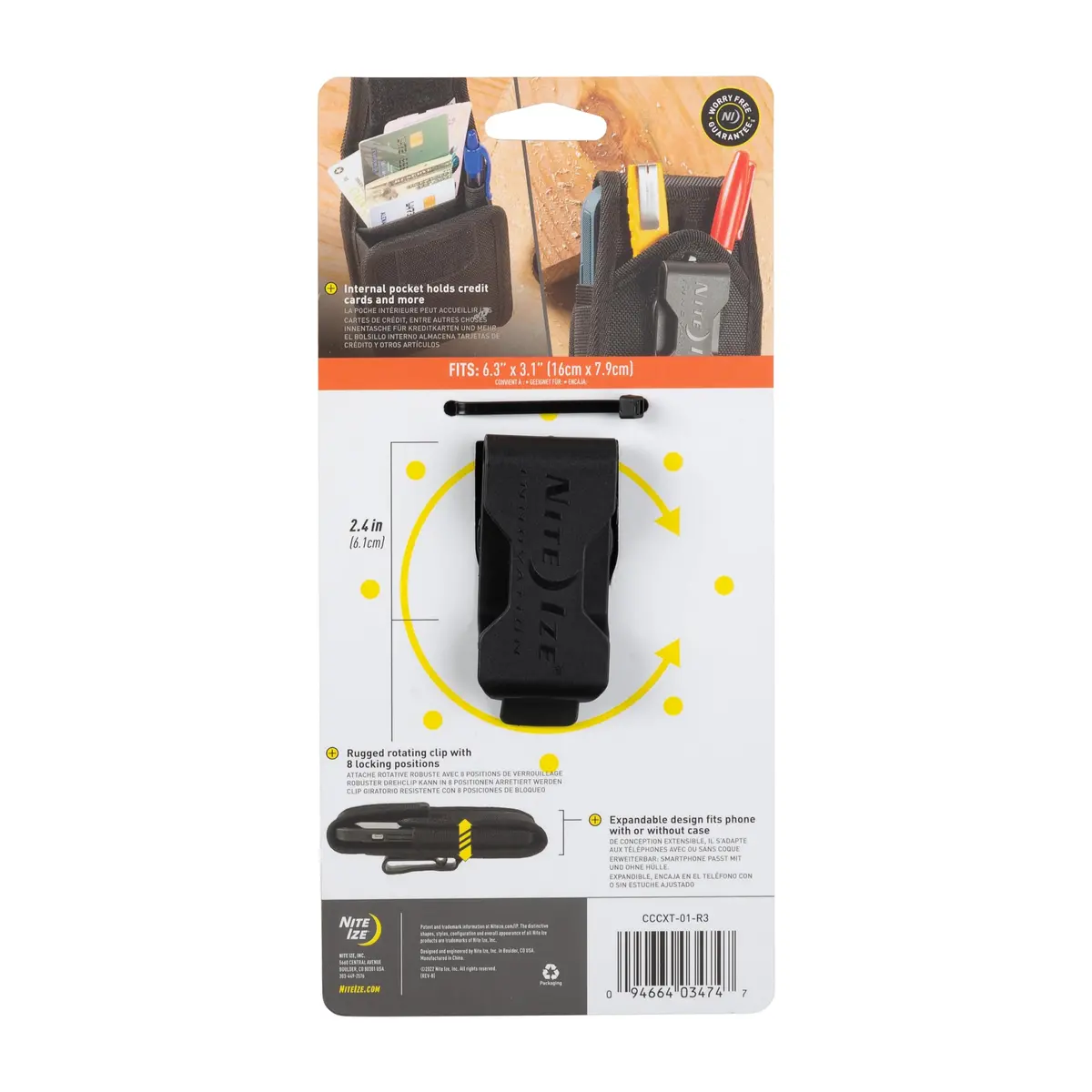 Nite Ize Clip Case Cargo Universal Rugged Holster - Heavy Duty & Protective, XL - view 6