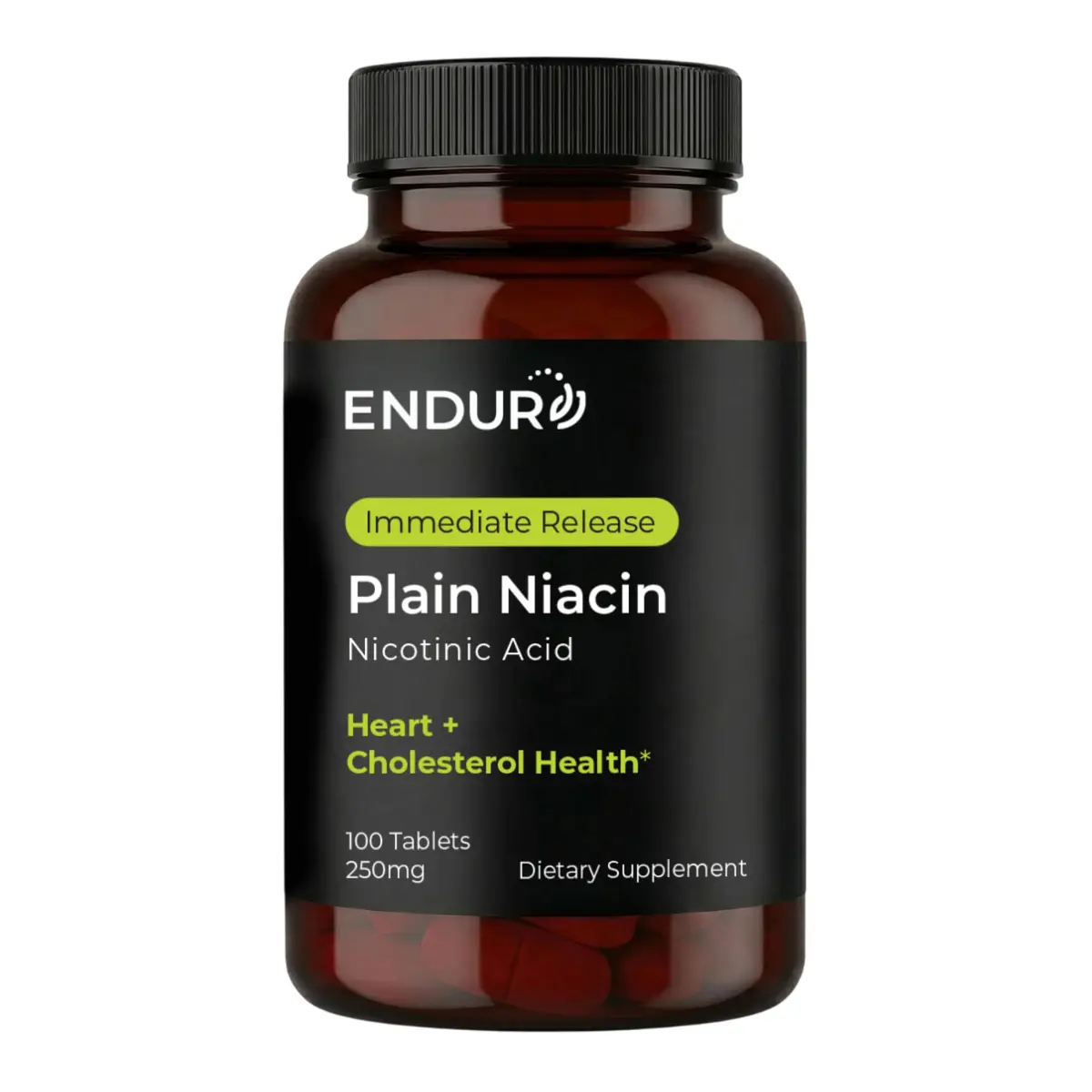 Endurance Products Plain Niacin 250mg | Immediate Release, Heart & Cholesterol Support (115c) - main product image