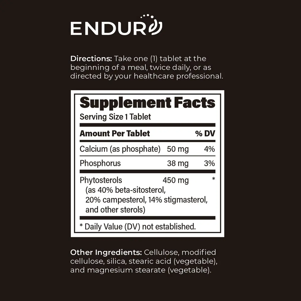 Endurance Products Phytosterols 450mg | Cholesterol & Prostate Support, 180 Tablets - view 6
