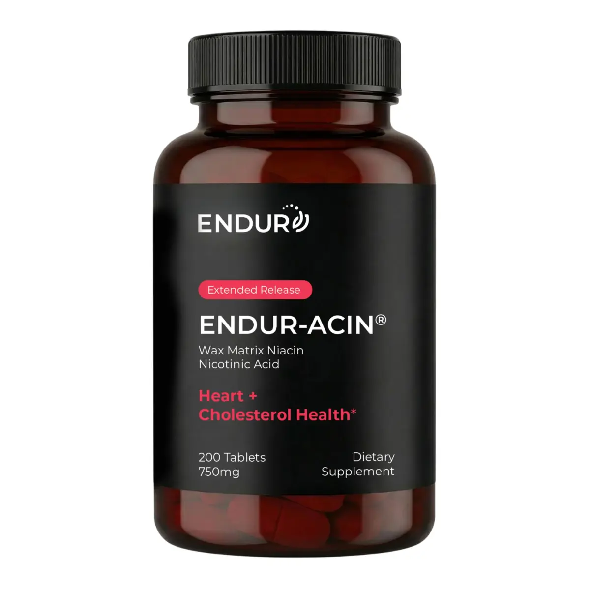 Endurance Products ENDUR-ACIN® Extended Release Niacin 750mg | Heart & Cholesterol Support (112-120 chars) - main product image