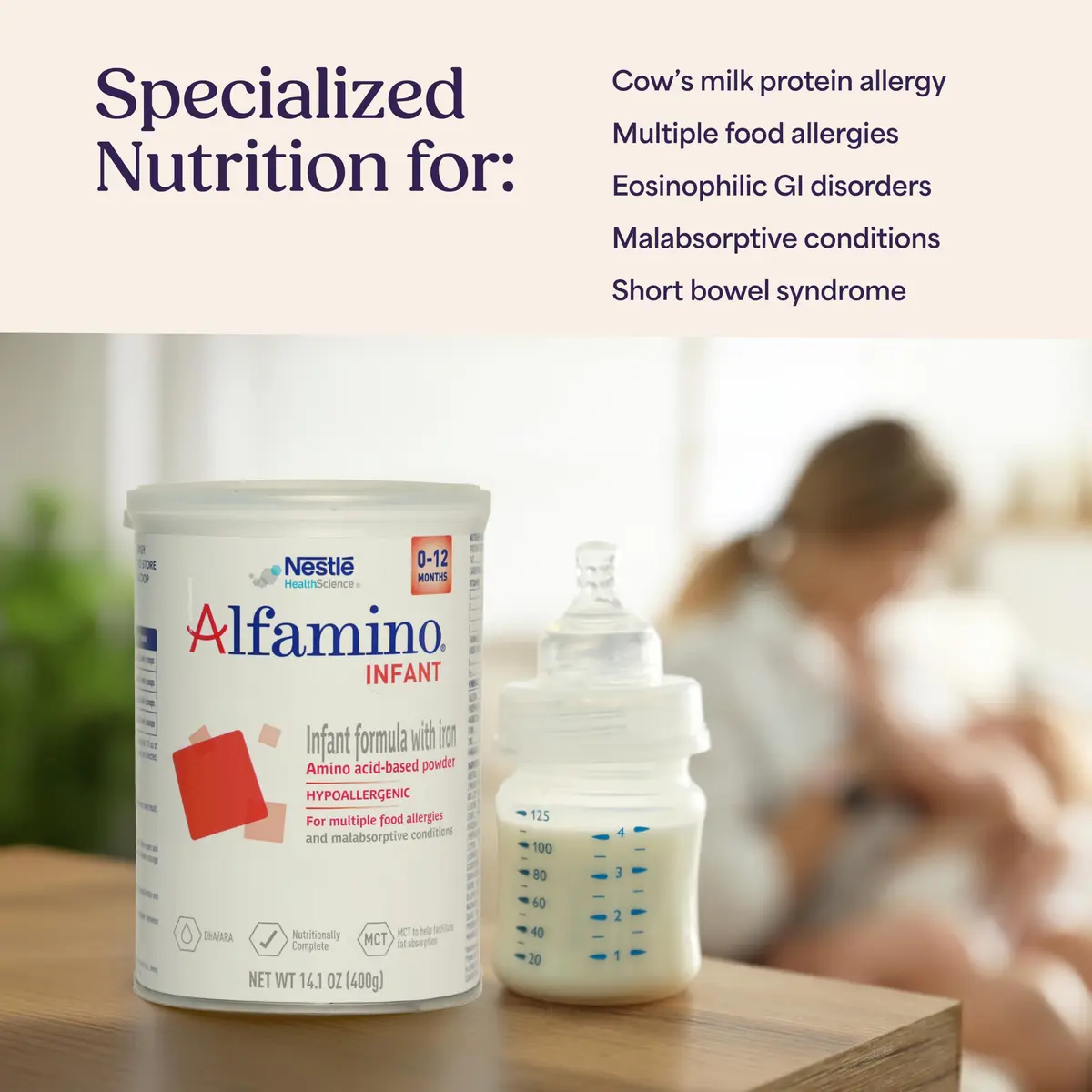 Alfamino Infant Formula, Amino Acid Based, with Iron, 14.1 oz | Hypoallergenic for 0-12 Months, Lactose & Gluten-Free - view 2