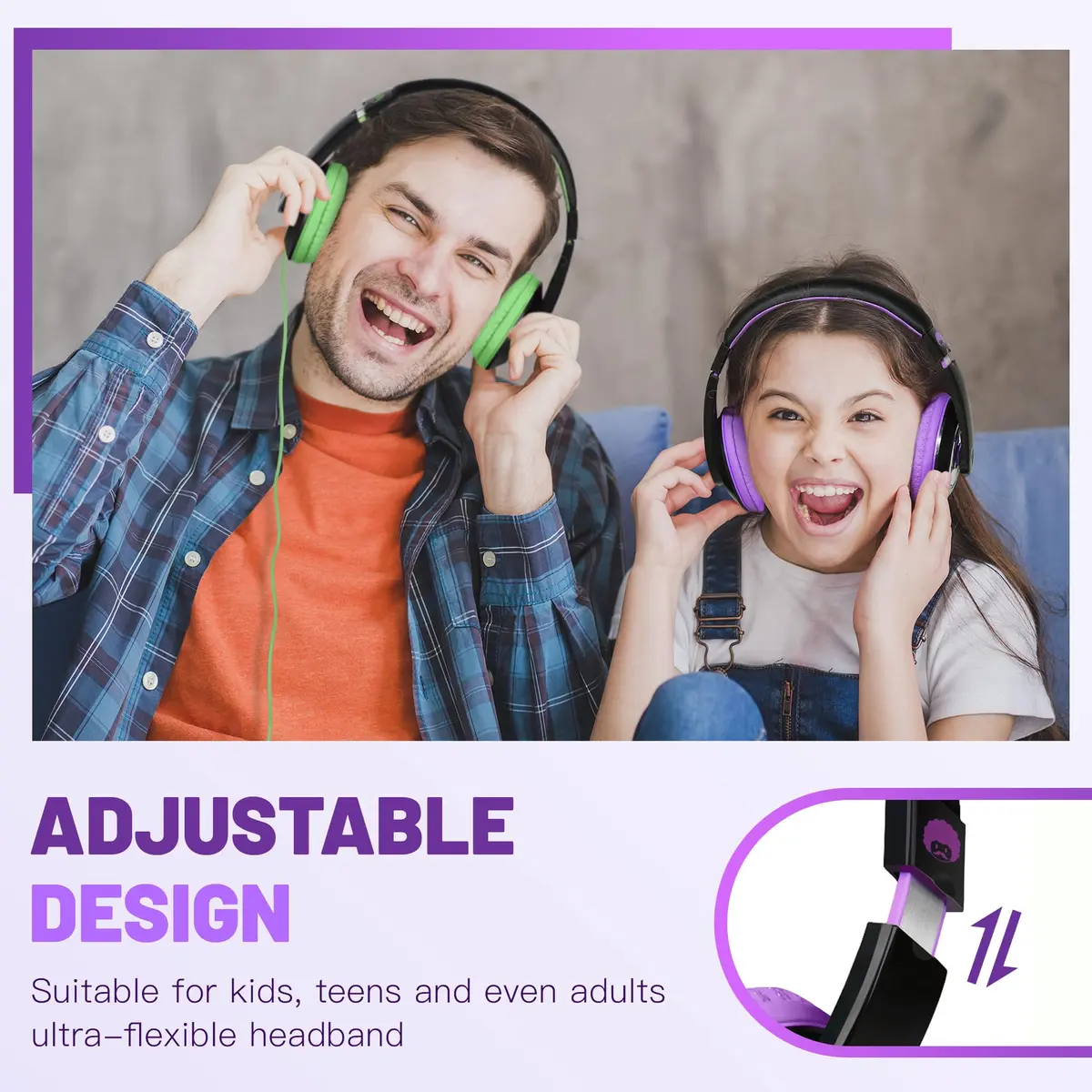 rockpapa Comfort Foldable Kids Headphones Wired for School with 3.5mm Cord | Rich Sound, Lightweight & Tangle-Free - view 6