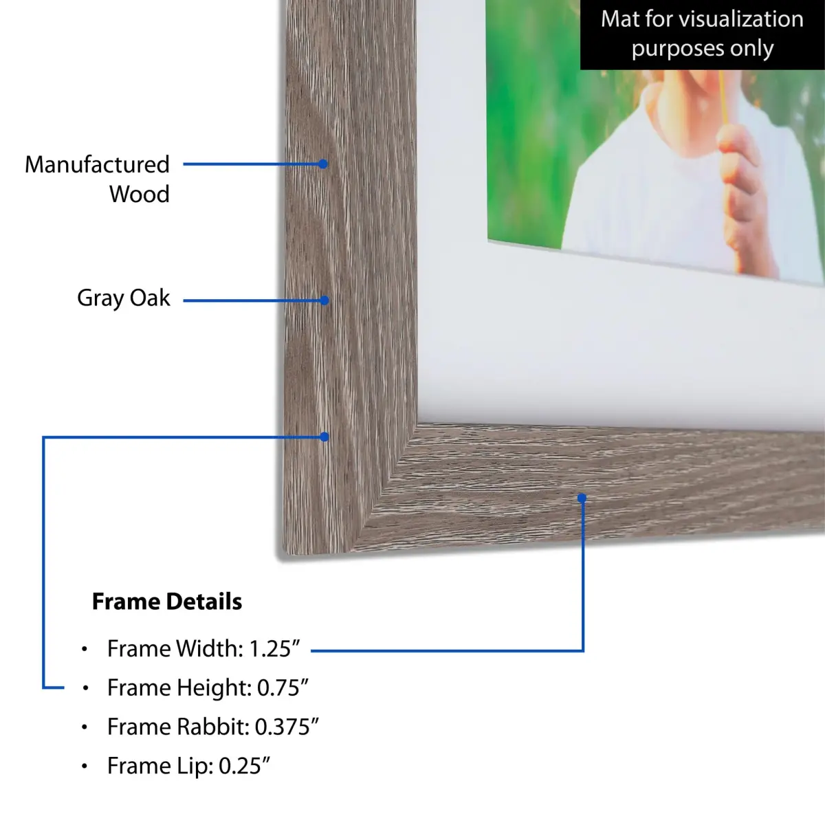 ArtToFrames Gray Oak Picture Frame 6x23 Inch (15x58 cm) | Custom Poster Frame with Acrylic - view 5
