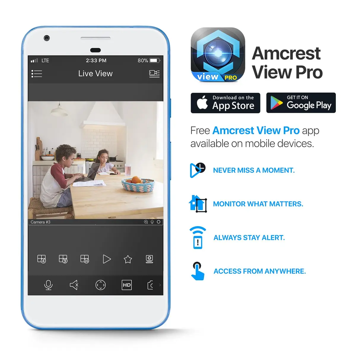 Amcrest ProHD 1080p WiFi Dome Security Camera 2MP | Indoor Pan/Tilt with Night Vision & Two-Way Talk - view 8