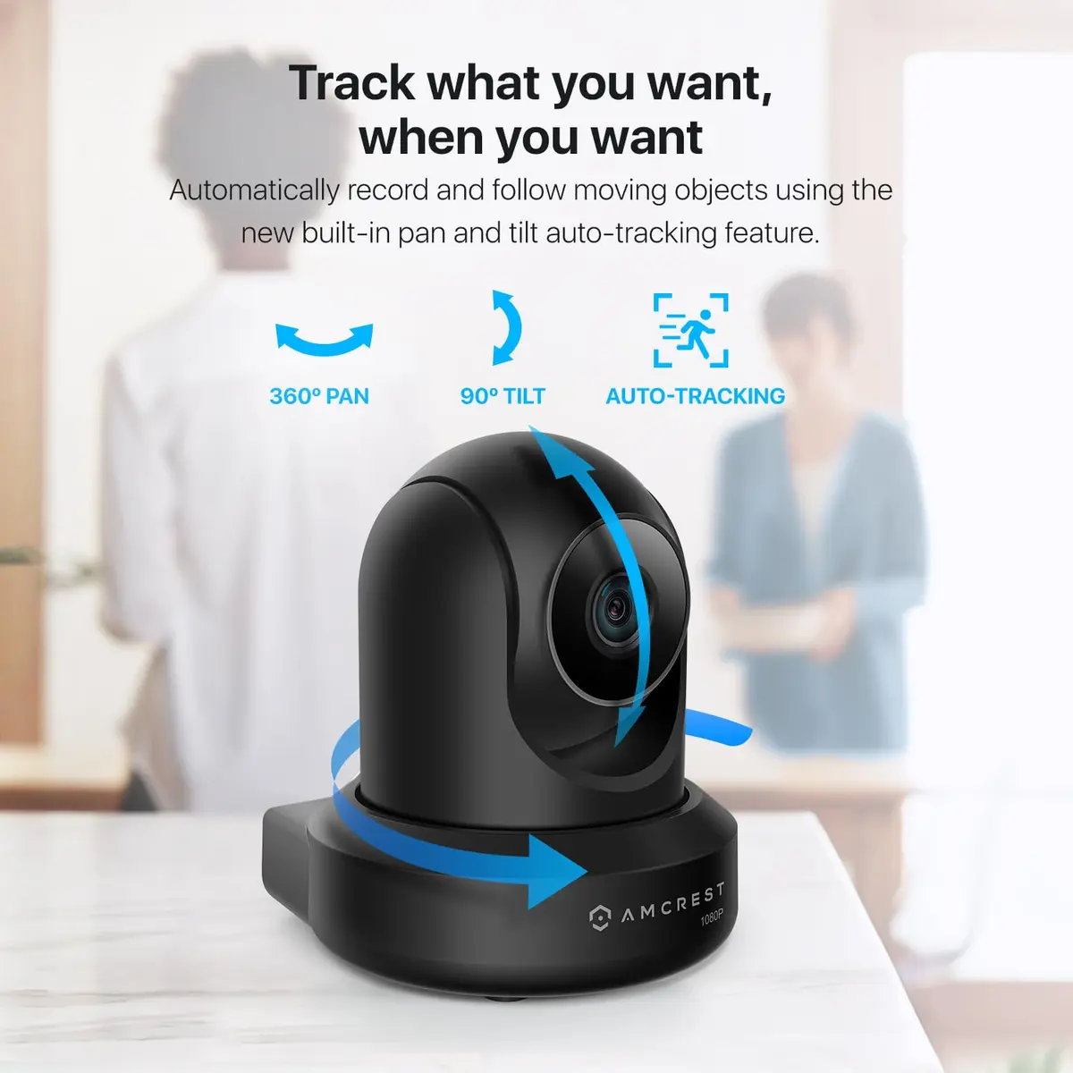 Amcrest ProHD 1080p WiFi Dome Security Camera 2MP | Indoor Pan/Tilt with Night Vision & Two-Way Talk - view 3