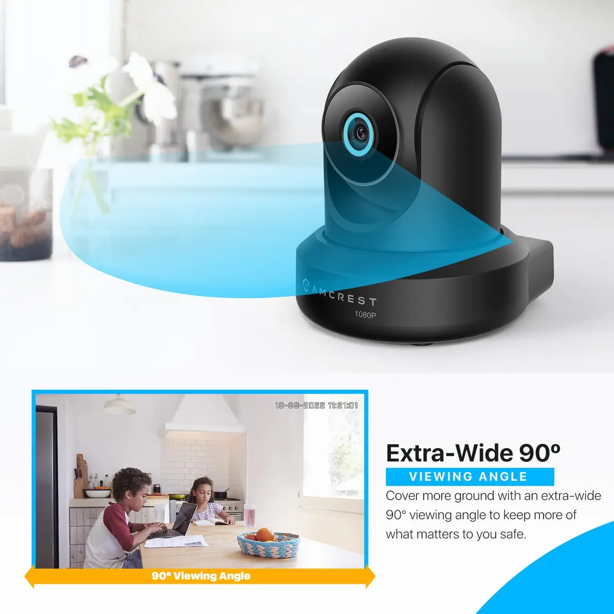 Amcrest ProHD 1080p WiFi Dome Security Camera 2MP | Indoor Pan/Tilt with Night Vision & Two-Way Talk - view 4