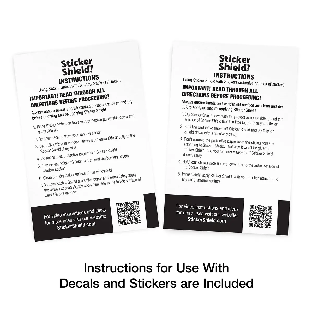 STICKER SHIELD Windshield Sticker Applicator 4x6 inch Sheets | Reusable, Invisible Film for Easy Application & Removal - view 2