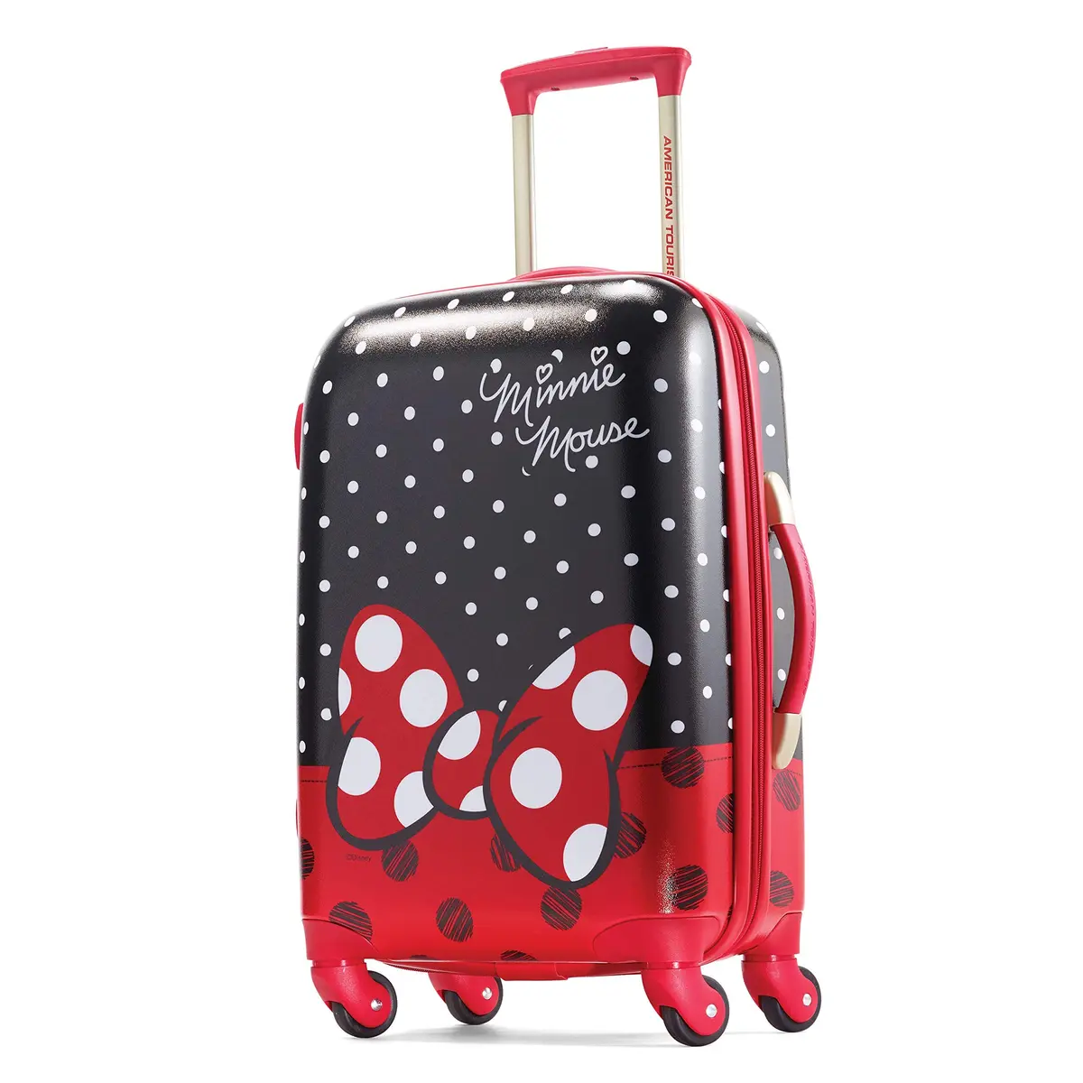 American Tourister Disney Hardside Luggage 21-Inch | Minnie Mouse Red Bow, Lightweight ABS - main product image