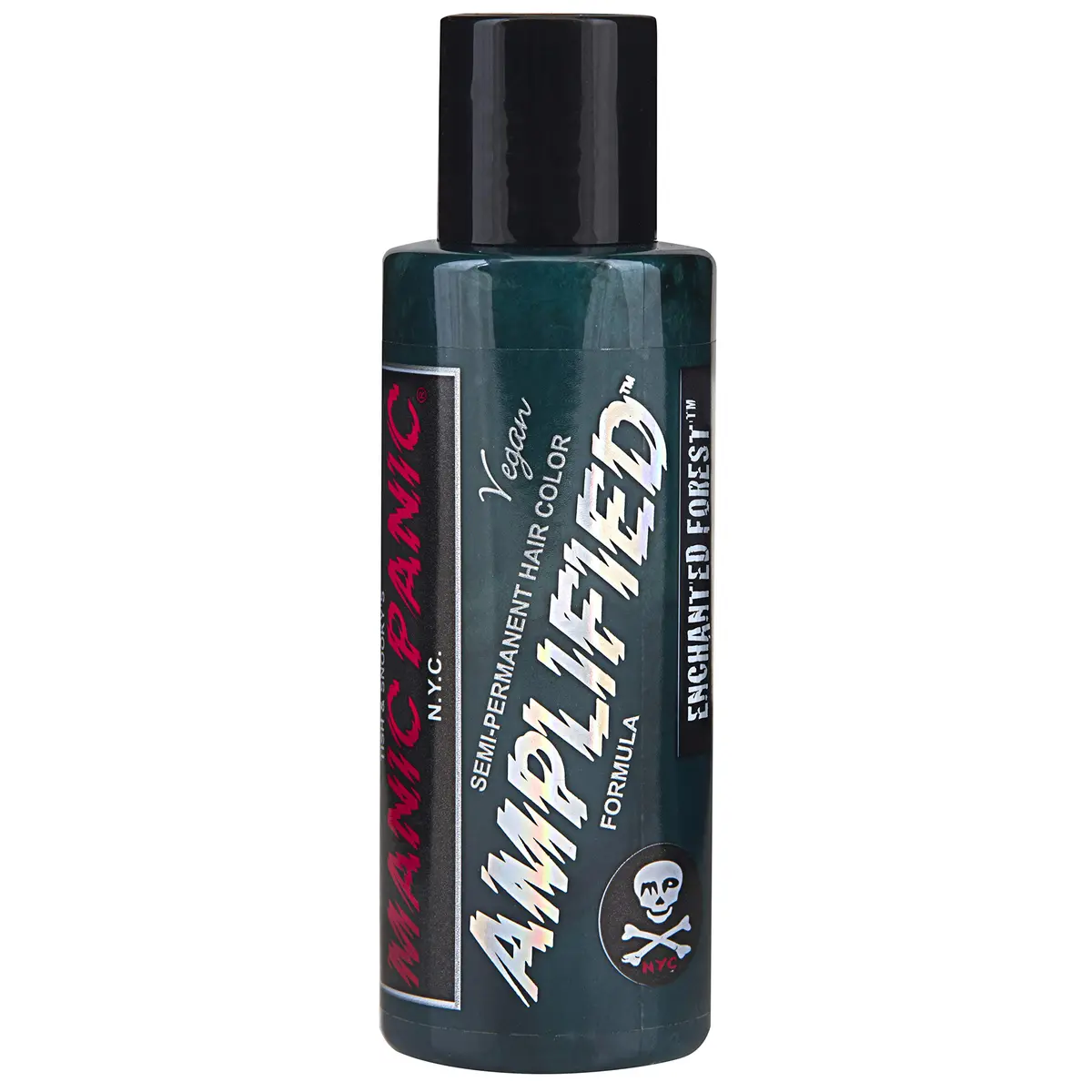 MANIC PANIC Amplified Green Semi-Permanent Hair Dye, Enchanted Forest | Long-Lasting, Vegan, PPD & Ammonia Free (4 Fl Oz) - main product image