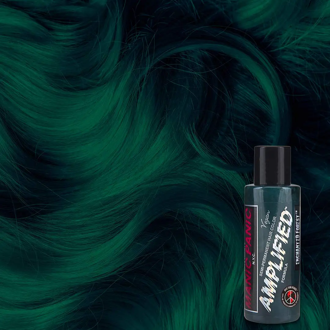 MANIC PANIC Amplified Green Semi-Permanent Hair Dye, Enchanted Forest | Long-Lasting, Vegan, PPD & Ammonia Free (4 Fl Oz) - view 2