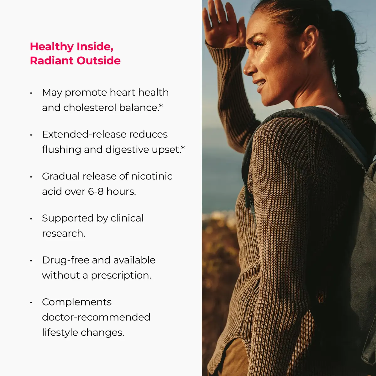 Endurance Products ENDUR-ACIN® Niacin 500mg | Supports Heart & Cholesterol, 200 Tablets - view 4