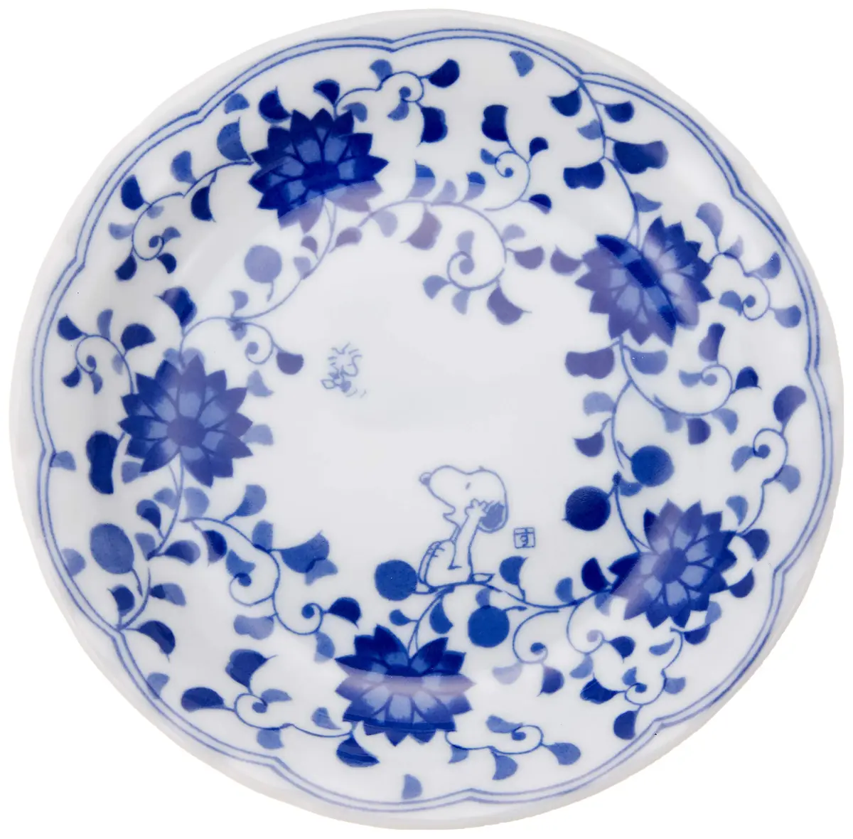 金正陶器(Kaneshotouki) Sunupii Indigo Arabesque 5-Size Plate | Porcelain Dinnerware with Traditional Pattern (16.5cm Diameter) - main product image
