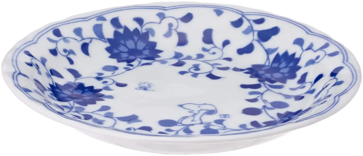 金正陶器(Kaneshotouki) Sunupii Indigo Arabesque 5-Size Plate | Porcelain Dinnerware with Traditional Pattern (16.5cm Diameter) - view 2