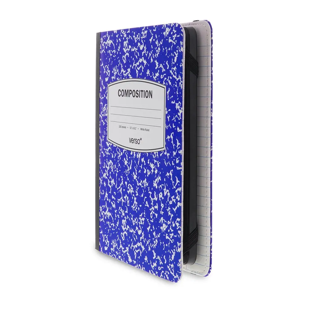 Verso Kindle Case - Scholar Classic Blue Composition Book Folio Style Protective Case for Amazon Kindle (fits Kindle Paperwhite, Kindle, and Kindle Touch), Blue - view 5