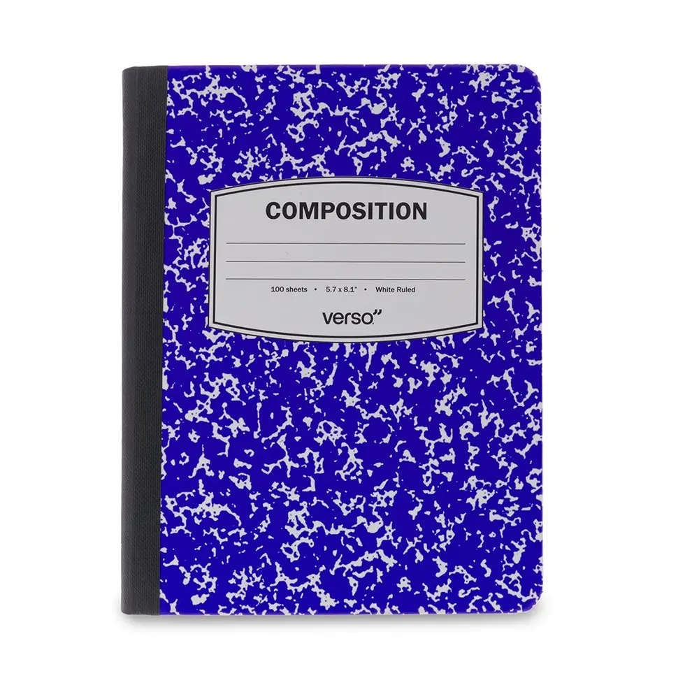Verso Kindle Case - Scholar Classic Blue Composition Book Folio Style Protective Case for Amazon Kindle (fits Kindle Paperwhite, Kindle, and Kindle Touch), Blue - view 2