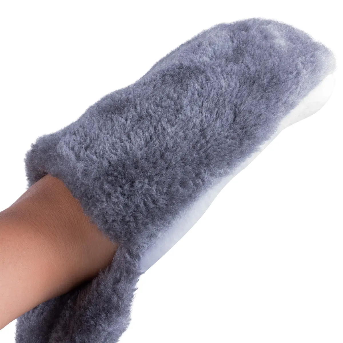 Super Z Outlet Plush Animal Hat in Grey | Cozy Winter Beanie with Attached Mittens & Scarf (7.9in x 9.8in x 4.9in) - view 3