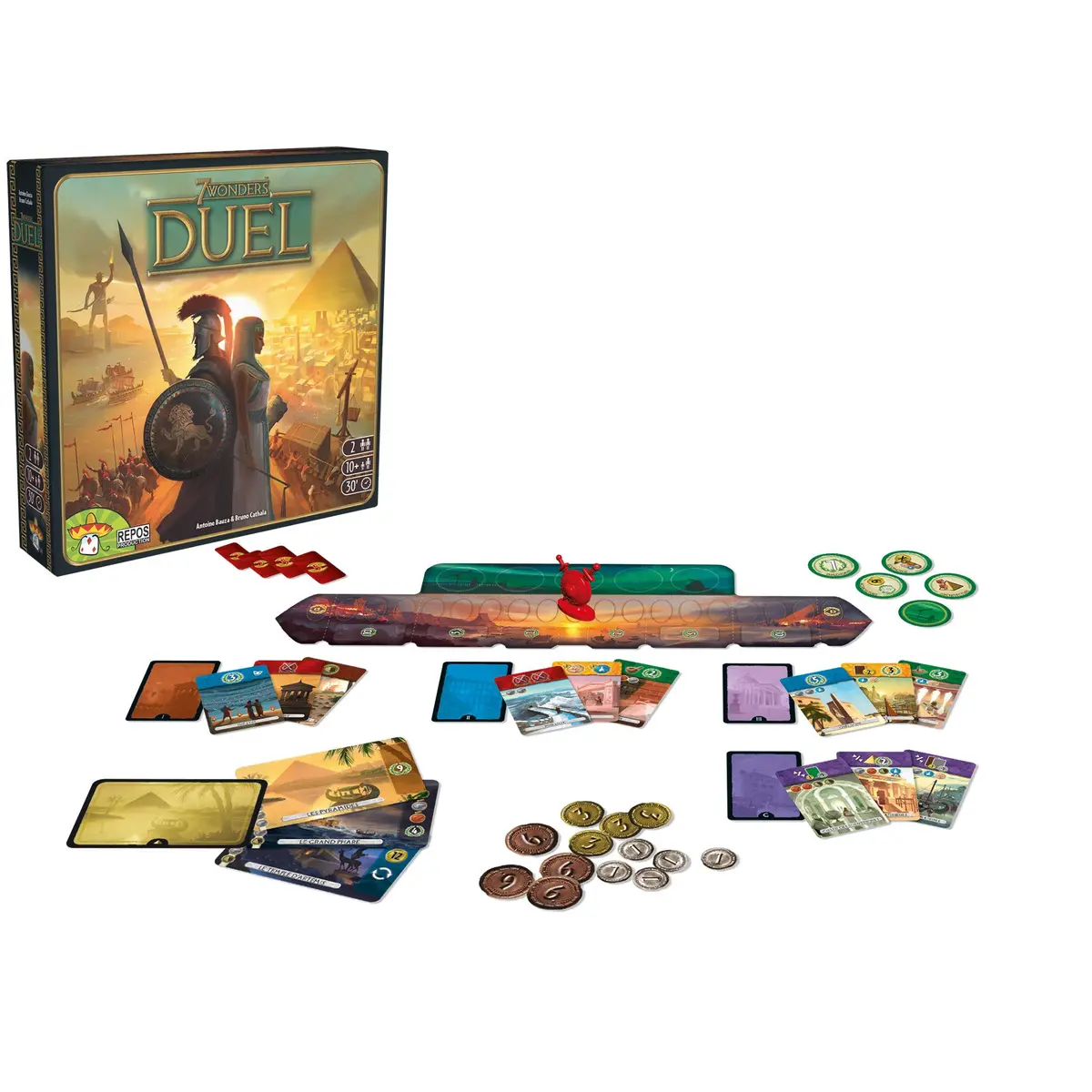 Asmodee 7 Wonders Duel Board Game 0.54 kg (1.19 lb) | Intense Two-Player Strategy Game for Ages 10+ - view 2