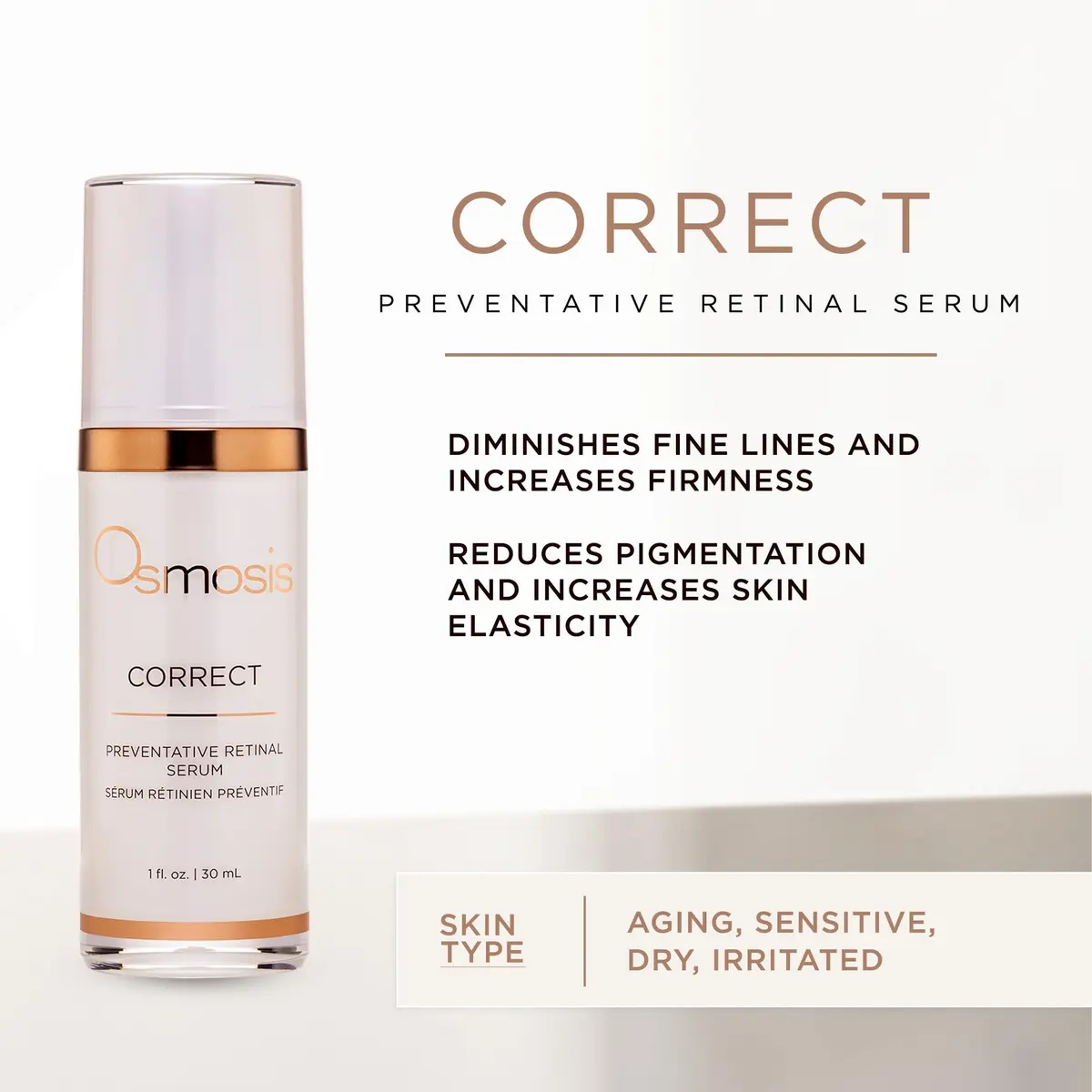OSMOSIS Correct Retinal Serum 1 Fl Oz | Anti-Aging, Fine Lines & Texture Support - view 2