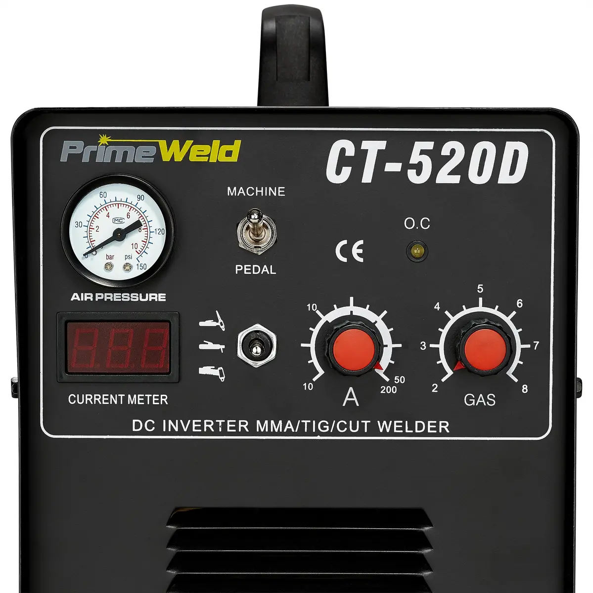 PRIMEWELD 3-in-1 50 Amp Plasma Cutter, 200 Amp TIG & Stick Welder, Portable Welding Machine, CT-520D | Multipurpose Power Tool - view 3