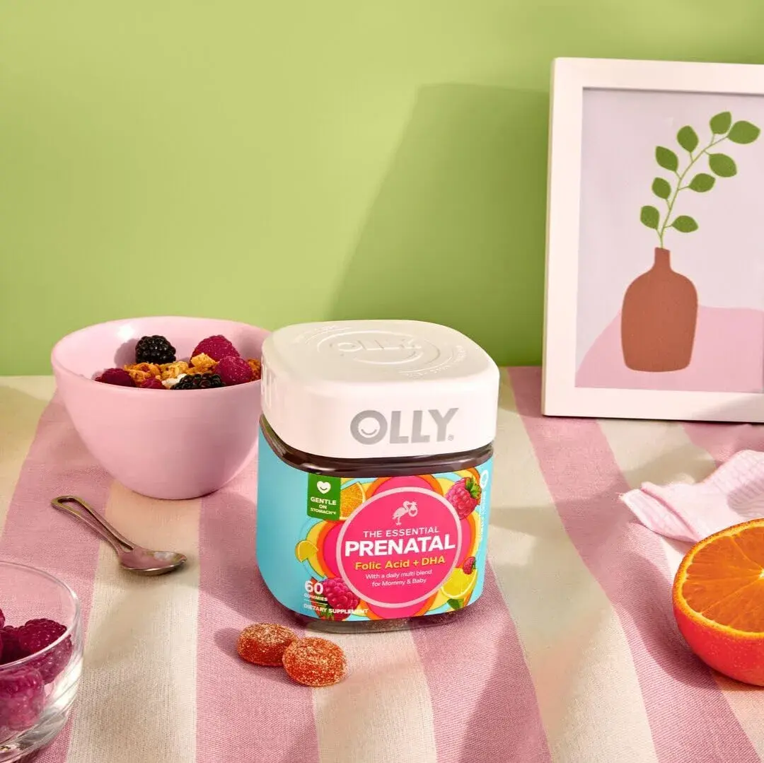 OLLY Prenatal Multivitamin Gummy with Folic Acid + DHA 60 Count | Supports Mommy & Baby Health - view 9