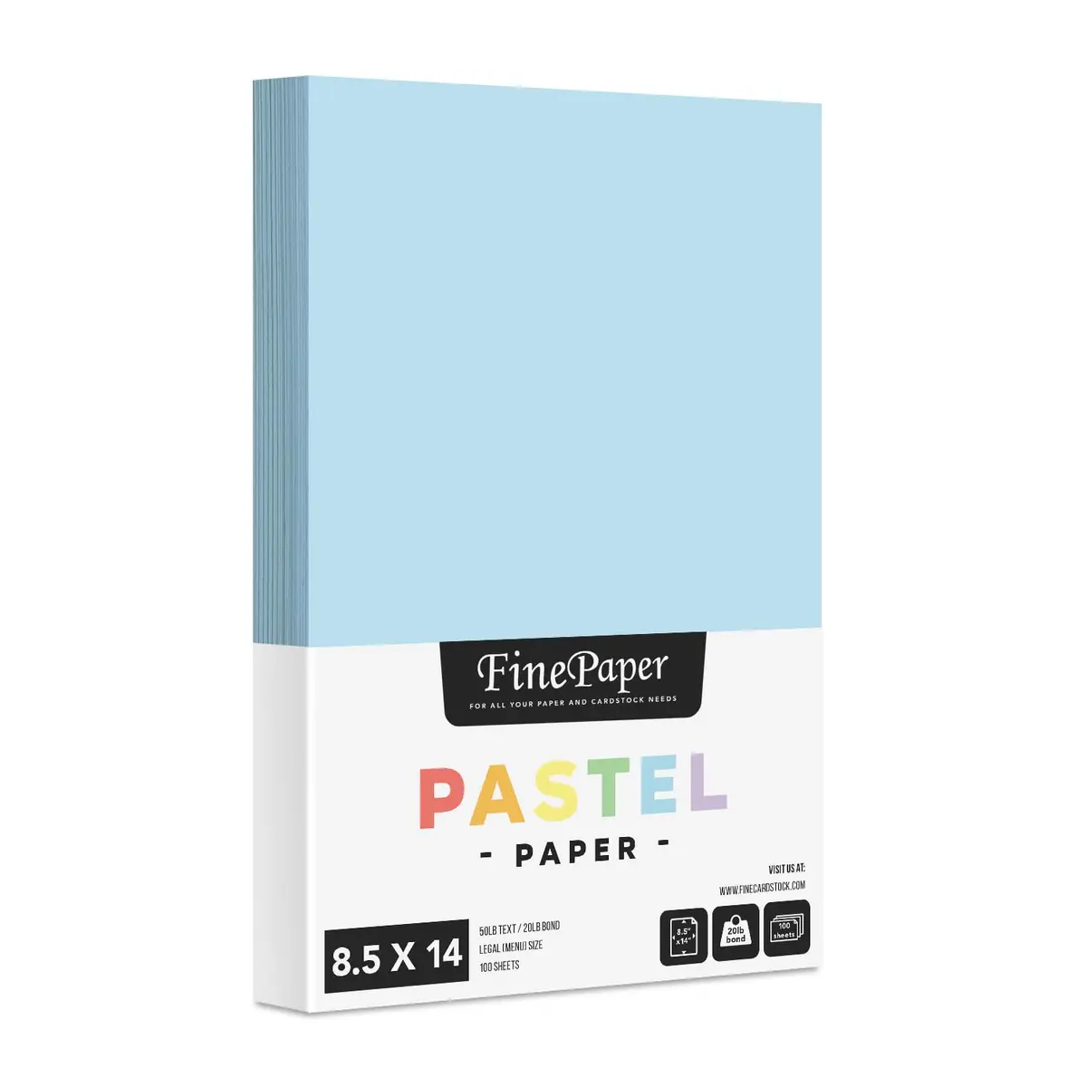 S Superfine Printing Blue Pastel Colored Menu Paper 8.5" x 14" | Premium Legal Size for Documents & Arts - main product image
