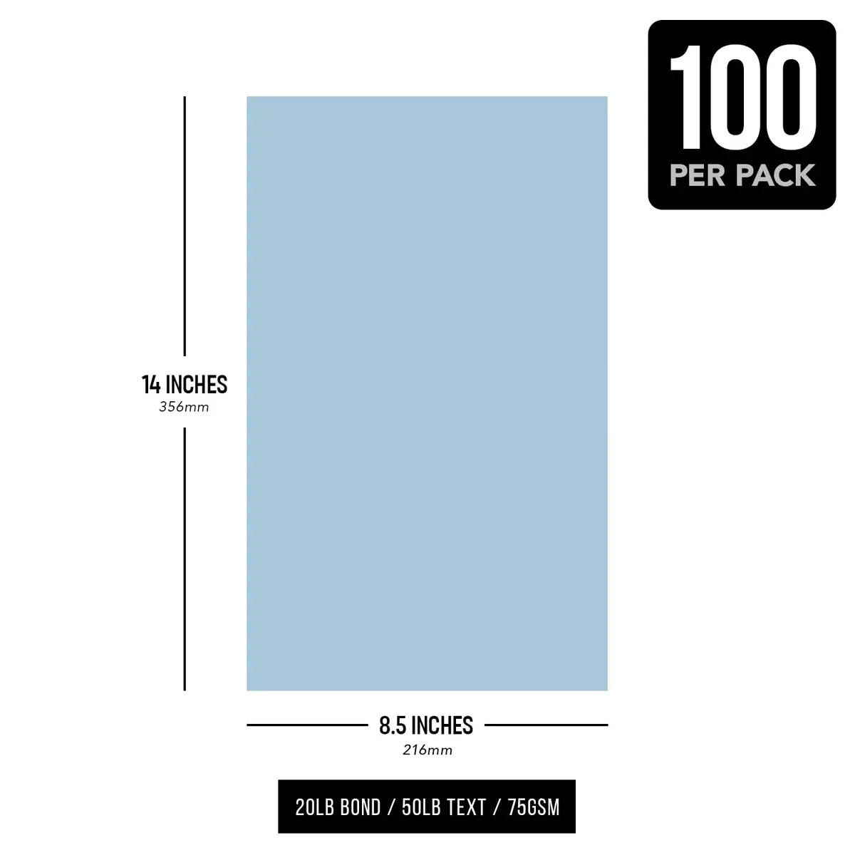 S Superfine Printing Blue Pastel Colored Menu Paper 8.5" x 14" | Premium Legal Size for Documents & Arts - view 6