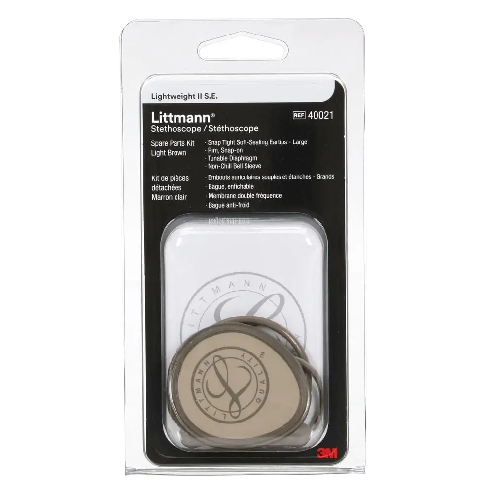 Littmann Spare Parts Kit for Lightweight II S.E., 40021, Light Brown | Compatible with Lightweight II S.E. | Includes Eartips & Diaphragm - main product image
