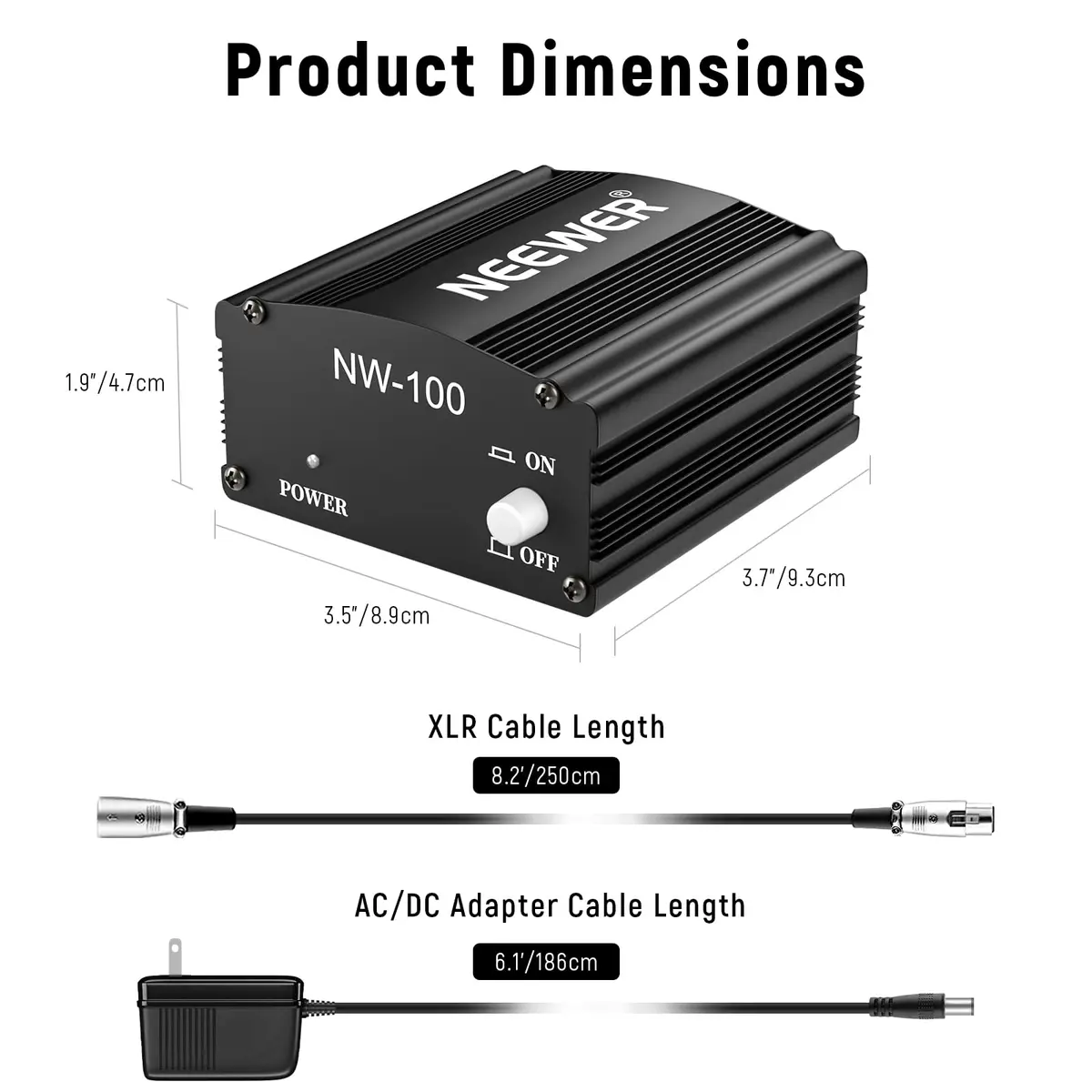 NEEWER 48V Phantom Power Supply with Adapter | Compact, Reliable Microphone Power for Studio & Stage - view 3