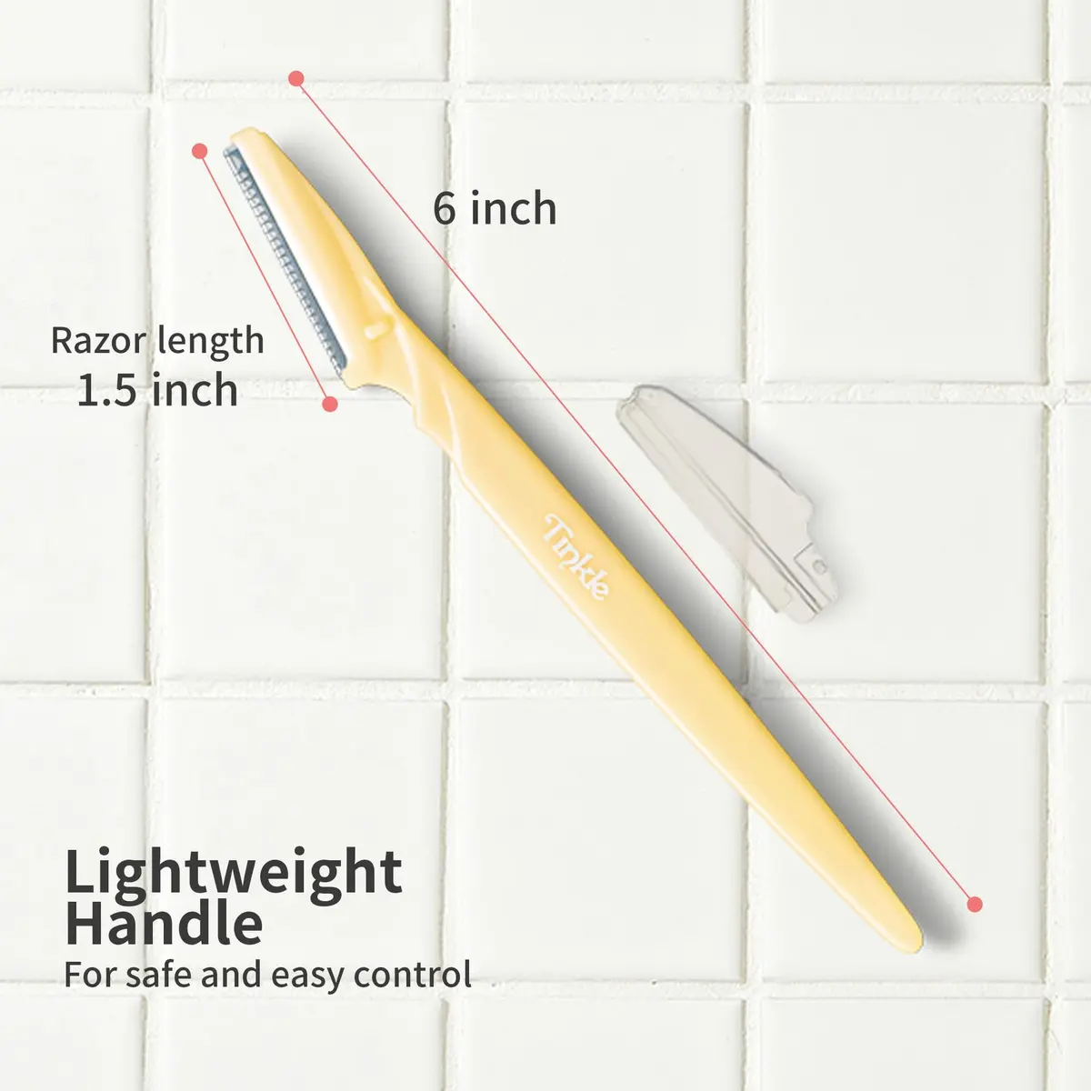 Tinkle Dermaplaning Tool 6ct | Safe Peach Fuzz Remover for Women, Eyebrow & Face Shaver, Travel-Ready - view 6