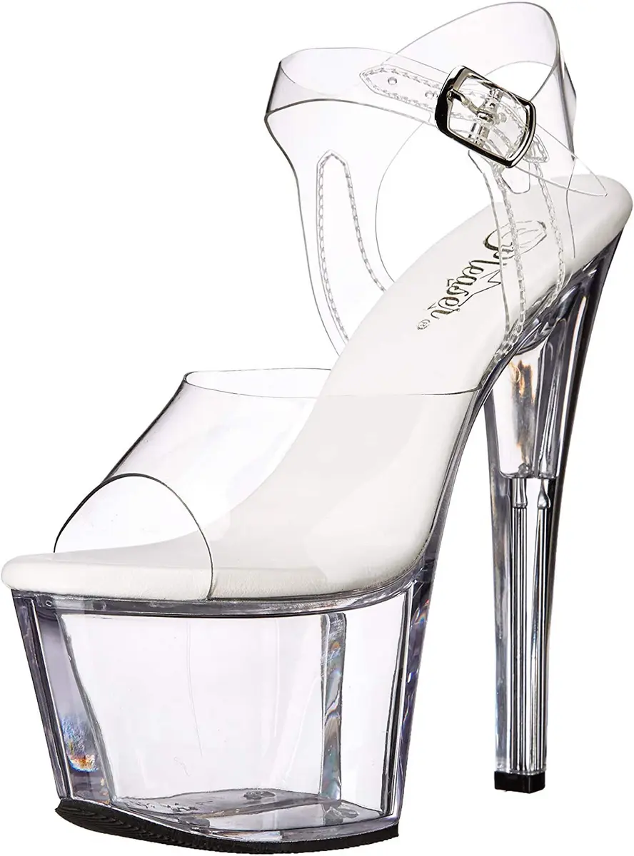 Pleaser Sky-308VL Ankle-Strap Sandal 7" Heel | Elegant Party Footwear for Women - main product image