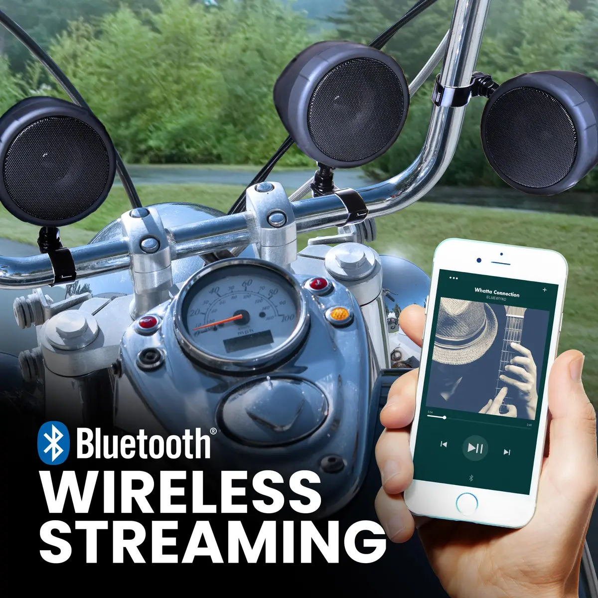 BOSS Audio Systems MCBK470B 3 Inch Motorcycle Speakers & Class D Amplifier | Weatherproof Bluetooth Sound System - view 6