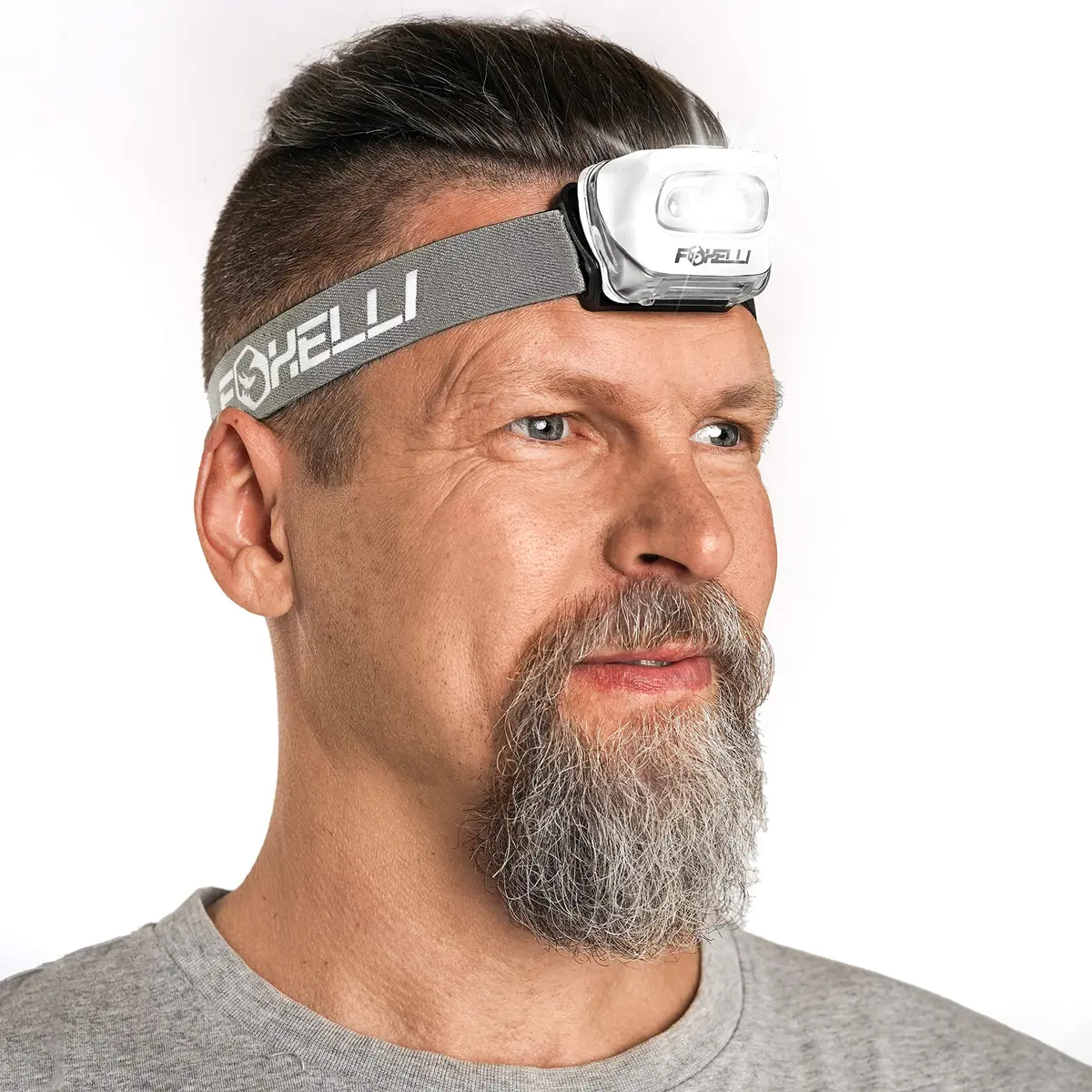 Foxelli MX20 LED Headlamp Flashlight 165 Lumens (93.6g / 3.2 oz) | Brightest Headlight for Camping, Hiking, Running - main product image